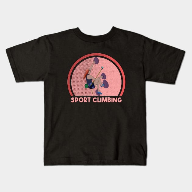 Sport Climbing Kids T-Shirt by DiegoCarvalho